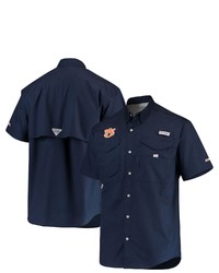 Columbia Auburn Tigers Pfg Bonehead Short Sleeve Shirt
