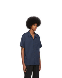 Ps By Paul Smith Blue Casual Bowling Shirt