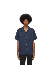 Ps By Paul Smith Blue Casual Bowling Shirt