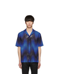 Dries Van Noten Blue Verner Panton Edition Sequin Carlton Shirt