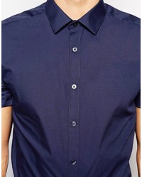Asos Brand Smart Shirt In Short Sleeve In Cotton