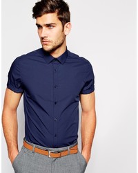 Asos Brand Smart Shirt In Short Sleeve