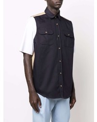 Drôle De Monsieur Button Up Sleeveless Overshirt