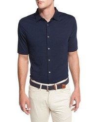 Peter Millar Collection Perfect Piqu Short Sleeve Shirt Blue