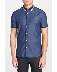 Fred Perry Extra Trim Fit Short Sleeve Tipped Sport Shirt