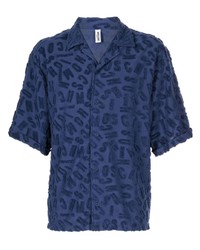Moschino Jacquard Monogram Cotton Blend Shirt