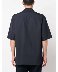 Moschino Logo Patch Cotton Utility Shirt