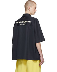 Wooyoungmi Navy Oversized Cotton Shirt