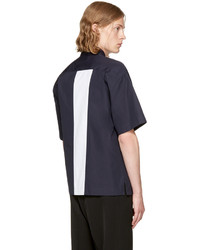 Marni Navy Panelled Sport Shirt
