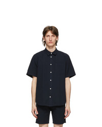 Norse Projects Navy Seersucker Osvald Shirt