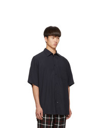 Balenciaga Navy Short Sleeve Shirt