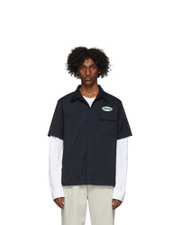 Stussy Navy Side Taped Garage T Shirt