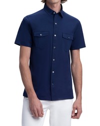Bugatchi Ooohcotton Button Up Shirt In Navy At Nordstrom