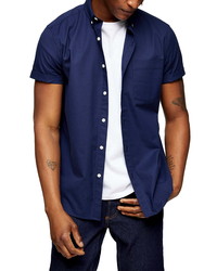 Topman Oxford Short Sleeve Shirt