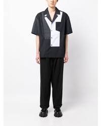 Feng Chen Wang Panelled Design Short Sleeve Shirt