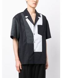 Feng Chen Wang Panelled Design Short Sleeve Shirt