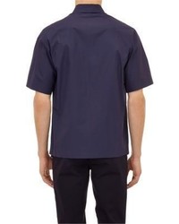 Jil Sander Poplin Short Sleeve Shirt Blue