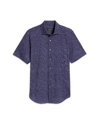 Bugatchi Regular Fit Knit Short Sleeve Shirt