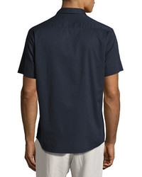 Vince Reverse Placket Short Sleeve Shirt