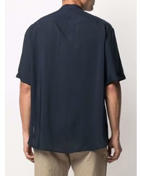 Emporio Armani Short Sleeve Band Collar Shirt