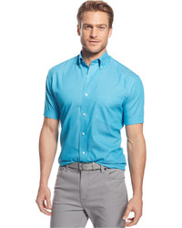Club Room Solid Twill Pocket Short Sleeve Shirt