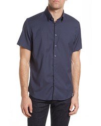 Stone Rose Stretch Short Sleeve Button Up Shirt In Navy At Nordstrom