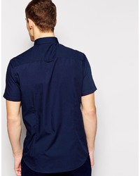 Solid Tailored Originals Short Sleeve Formal Shirt In Regular Fit
