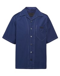 Prada Top Stitched Bowling Shirt
