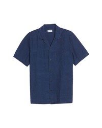 Frank and Oak Worker Organic Cotton Short Sleeve Button Up Shirt