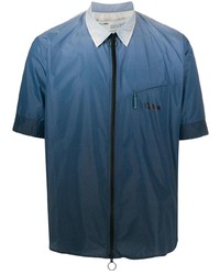 Off-White Zip Front Gradient Shirt