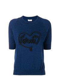Fendi Logo Heart Sweater