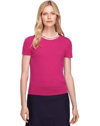 Brooks Brothers Short Sleeve Cashmere Shell