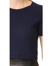 Theperfext Cropped Short Sleeve Sweater