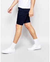 Asos Brand Extreme Super Skinny Chino Shorts In Navy