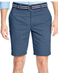 Club Room Belted Flat Front Shorts
