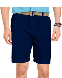 Izod Belted Twill Flat Front Shorts
