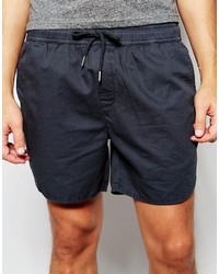 Asos Brand Chino Shorts With Elasticated Waist In Petrol
