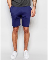 Asos Brand Jersey Shorts In Blue