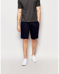 Asos Brand Skinny Mid Length Tailored Shorts In Navy
