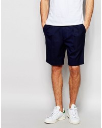 Asos Brand Skinny Shorts With Pleats