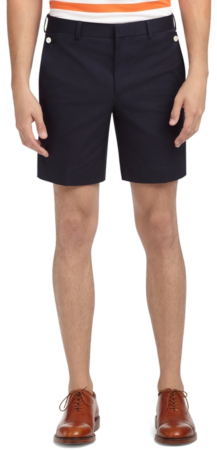 Brooks Brothers Cotton Button Pocket Shorts, $275 | Brooks Brothers ...