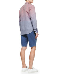 Vince Brushed Twill Patch Shorts Blue