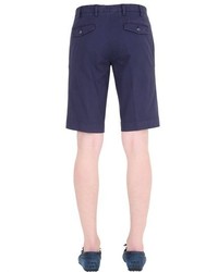 Canali Stretch Textured Cotton Bermuda Shorts