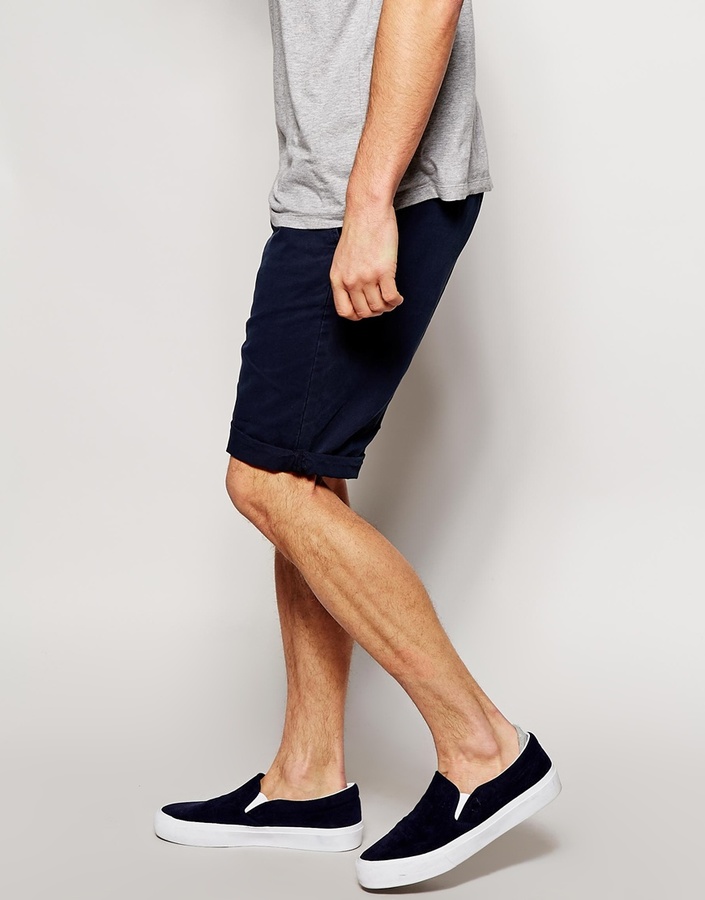 longer length chino shorts