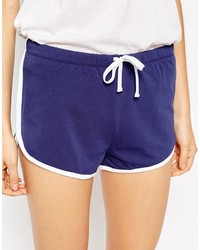 Asos Collection Basic Cotton Shorts With Contrast Binding