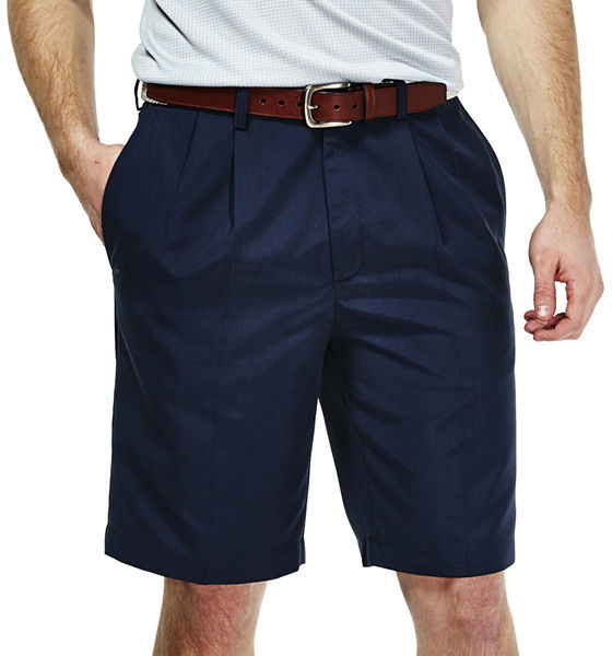 haggar pleated shorts