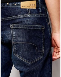 Esprit Denim Short With Roll Up Hem In Dark Wash