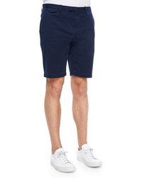 Michael Kors Michl Kors Tailored Cotton Stretch Shorts Navy