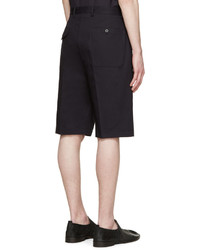 Lanvin Navy Cotton Worker Shorts