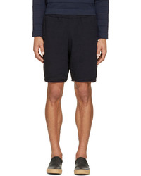 08sircus Navy Knit Jersey Layered Shorts